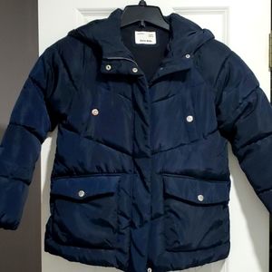 Zara girls winter coat size 10 nave blue